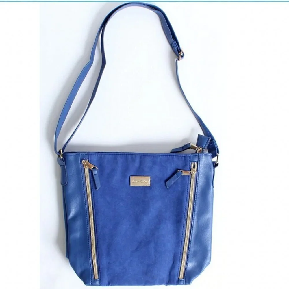 Carla Faustini Made in Italy Blue Crossbody Shoulder Handbag, NWT